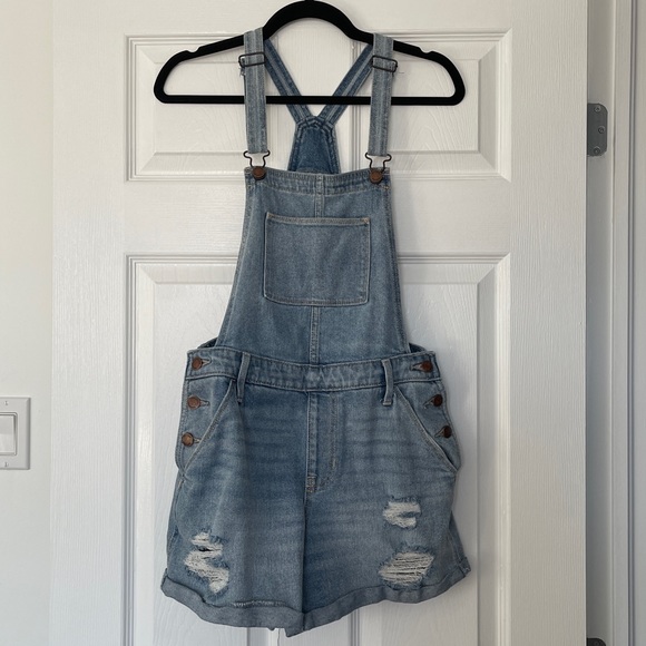 High-Rise Mom Short Overall - Picture 1 of 7